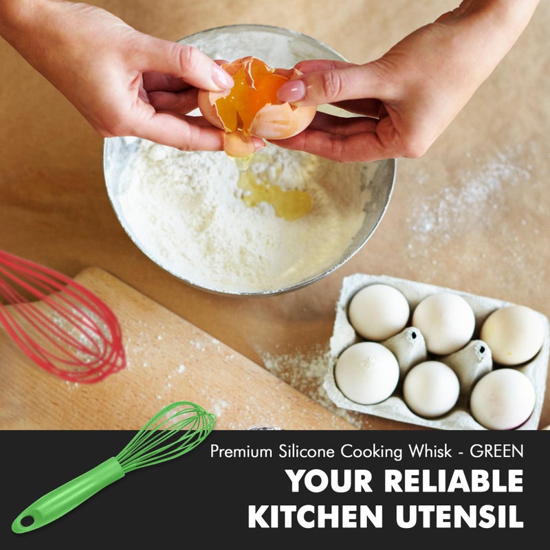 Chef Craft Premium Silicone Wire Cooking Whisk, 10.5 inch, Green - Image 5
